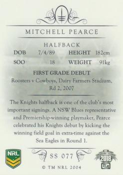 2018 NRL Elite - Silver Special #SS077 Mitchell Pearce Back
